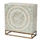 Baxton Studio Quintus Modern Bohemian Multicolor Mother of Pearl and Gold Metal Storage Cabinet 240-13473-ZORO - alternate 1